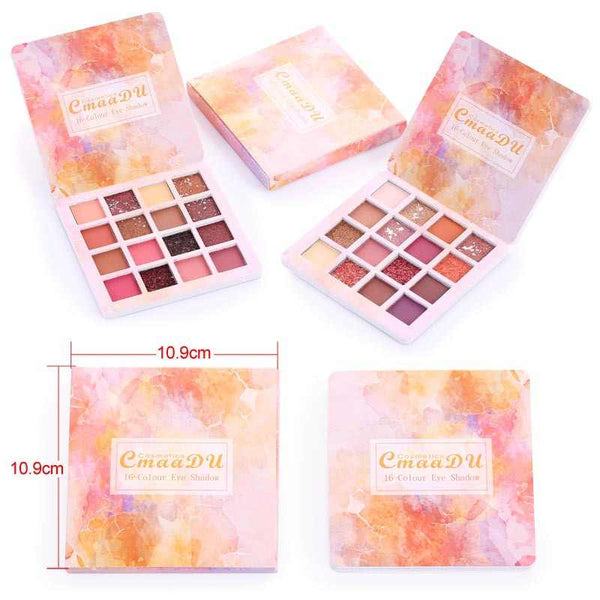 CmaaDu 16 Color Professional Eyeshadow Palette