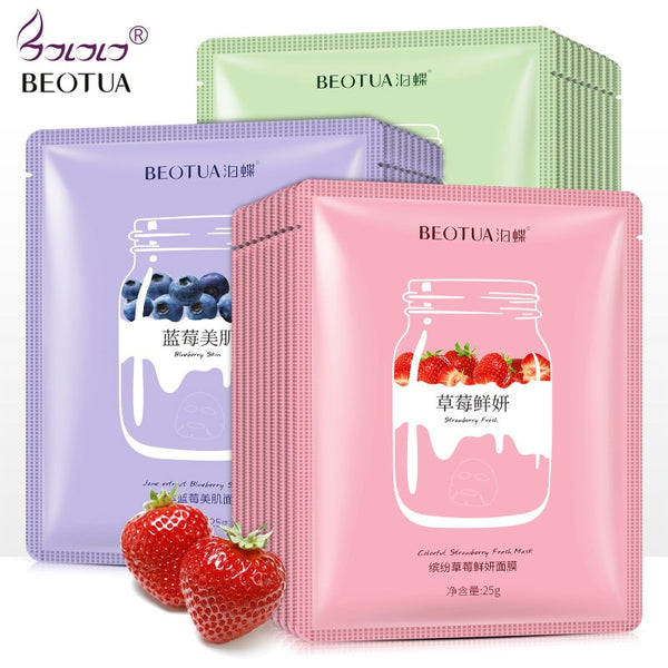 BEOTUA Natural anti acne aging whitening Fruit Extracts Hyaluronic Acid Skin Care Masks